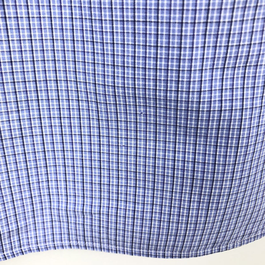 Ralph Lauren YARMOUTH Long Sleeve Button Down Check Shirt Men's XL cotton blue type Vintage Second Hand