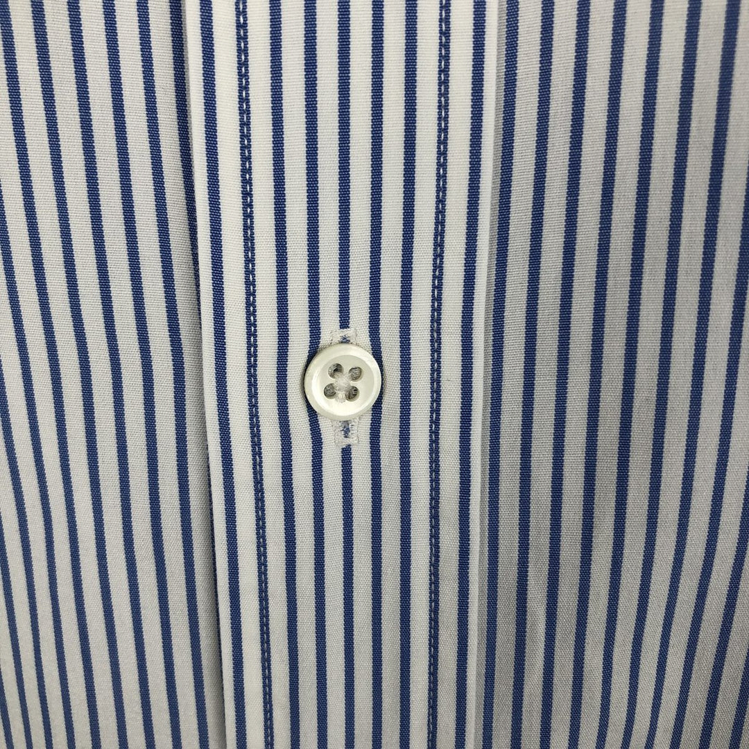 Ralph Lauren POLO by Ralph Lauren Long Sleeve Cotton Striped Shirt Men's Size L cotton blue type Vintage Second Hand