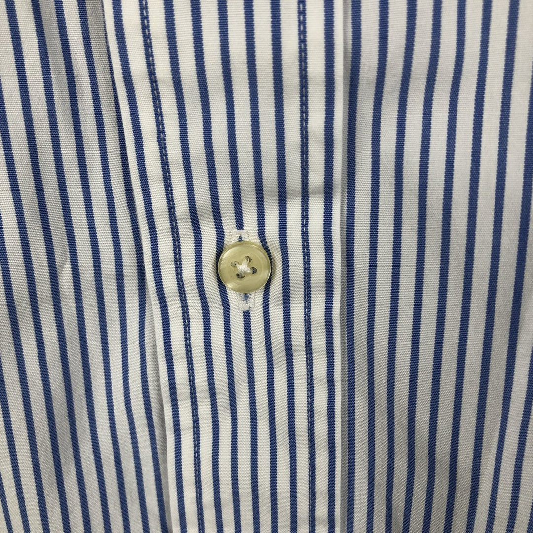 Ralph Lauren POLO by Ralph Lauren Long Sleeve Cotton Striped Shirt Men's Size L cotton blue type Vintage Second Hand