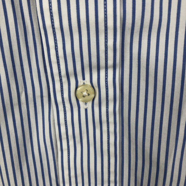 Ralph Lauren POLO by Ralph Lauren Long Sleeve Cotton Striped Shirt Men's Size L cotton blue type Vintage Second Hand