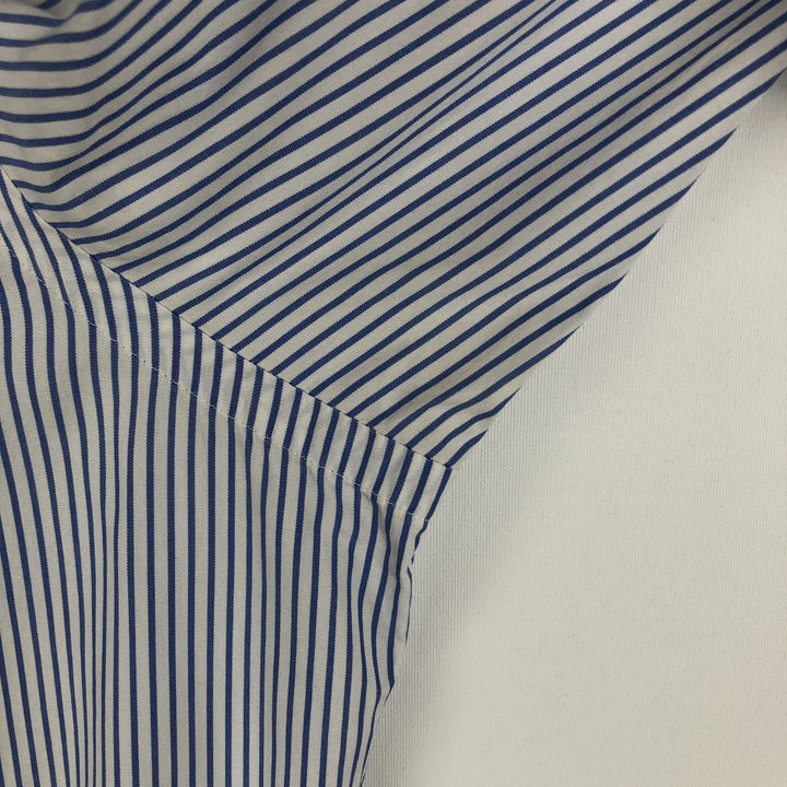 Ralph Lauren POLO by Ralph Lauren Long Sleeve Cotton Striped Shirt Men's Size L cotton blue type Vintage Second Hand