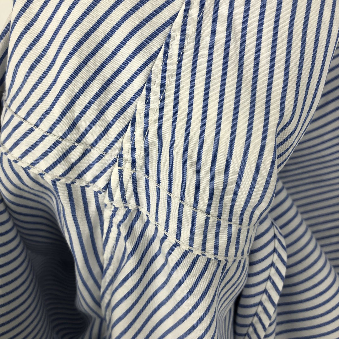Ralph Lauren POLO by Ralph Lauren Long Sleeve Cotton Striped Shirt Men's Size L cotton blue type Vintage Second Hand