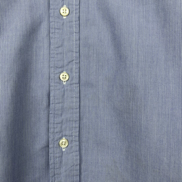 Ralph Lauren YAMOUTH Long-Sleeve Button-Down Striped Shirt, Men's Size XL (approx.) cotton blue type Vintage Second Hand
