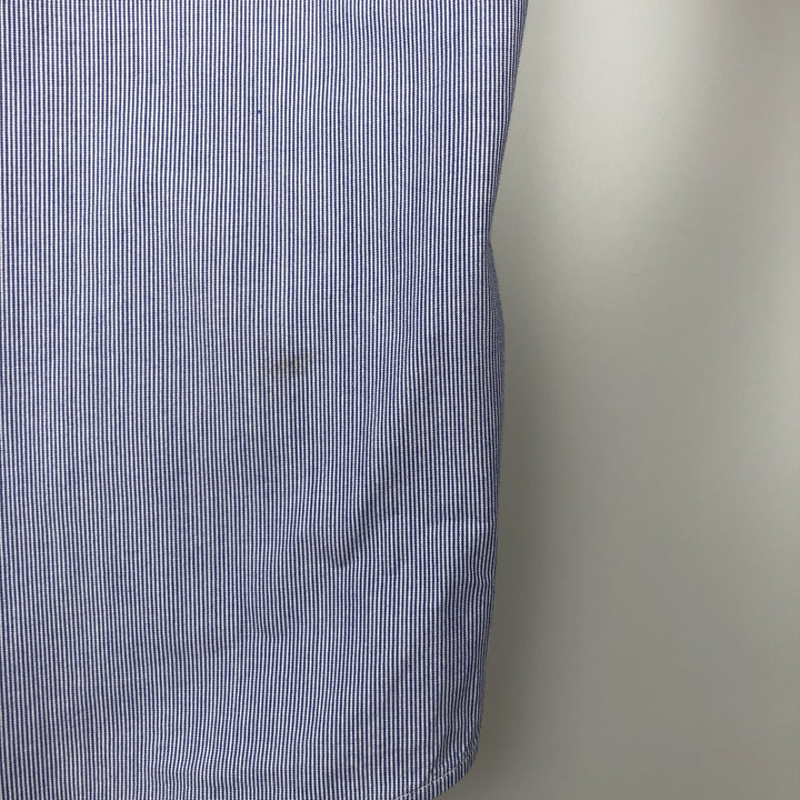 Ralph Lauren YAMOUTH Long-Sleeve Button-Down Striped Shirt, Men's Size XL (approx.) cotton blue type Vintage Second Hand