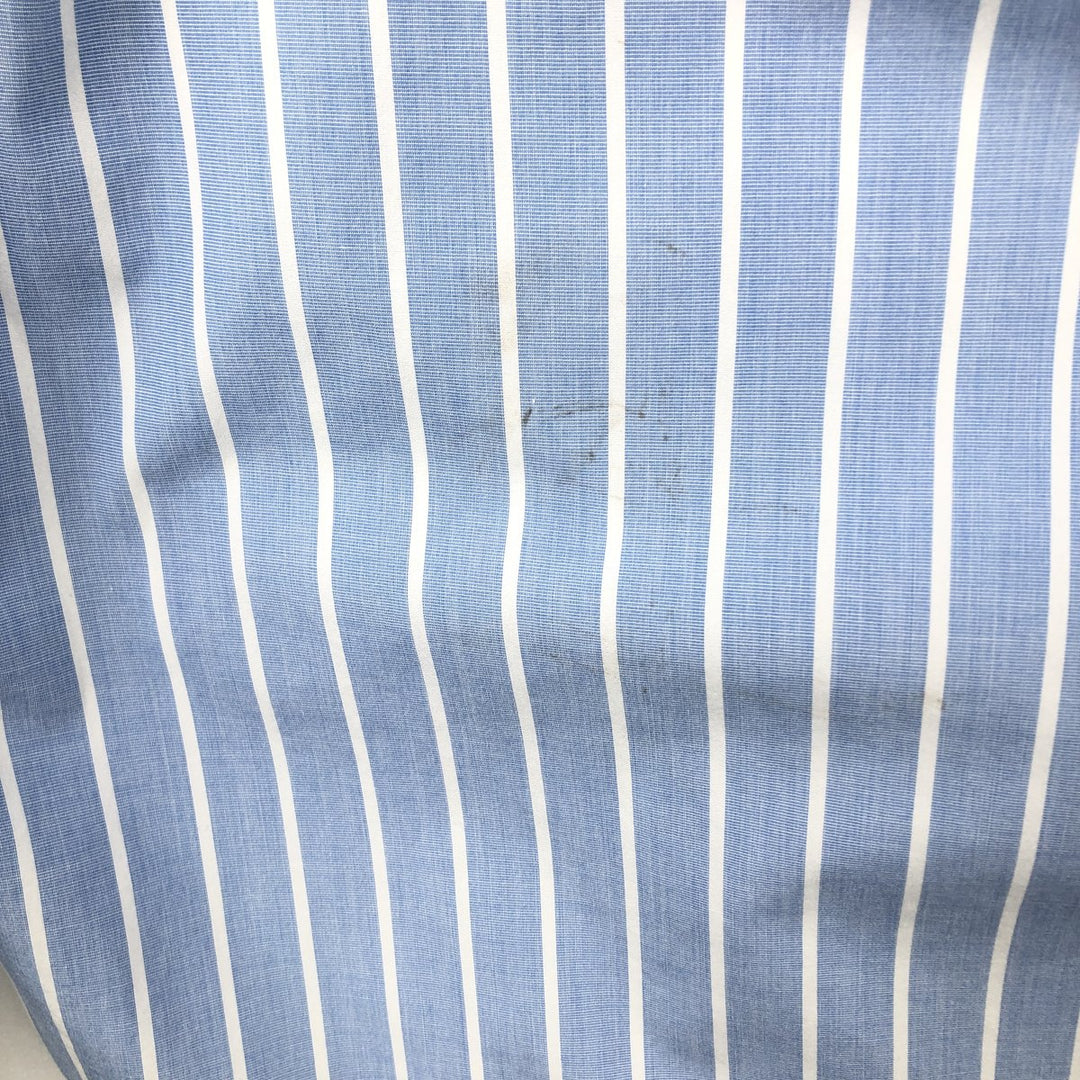 Ralph Lauren Classic Fit Long Sleeve Button Down Striped Shirt Men's Size L cotton Blue type light blue Vintage Second Hand