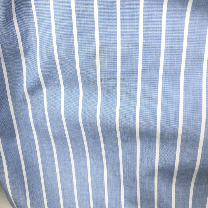 Ralph Lauren Classic Fit Long Sleeve Button Down Striped Shirt Men's Size L cotton Blue type light blue Vintage Second Hand