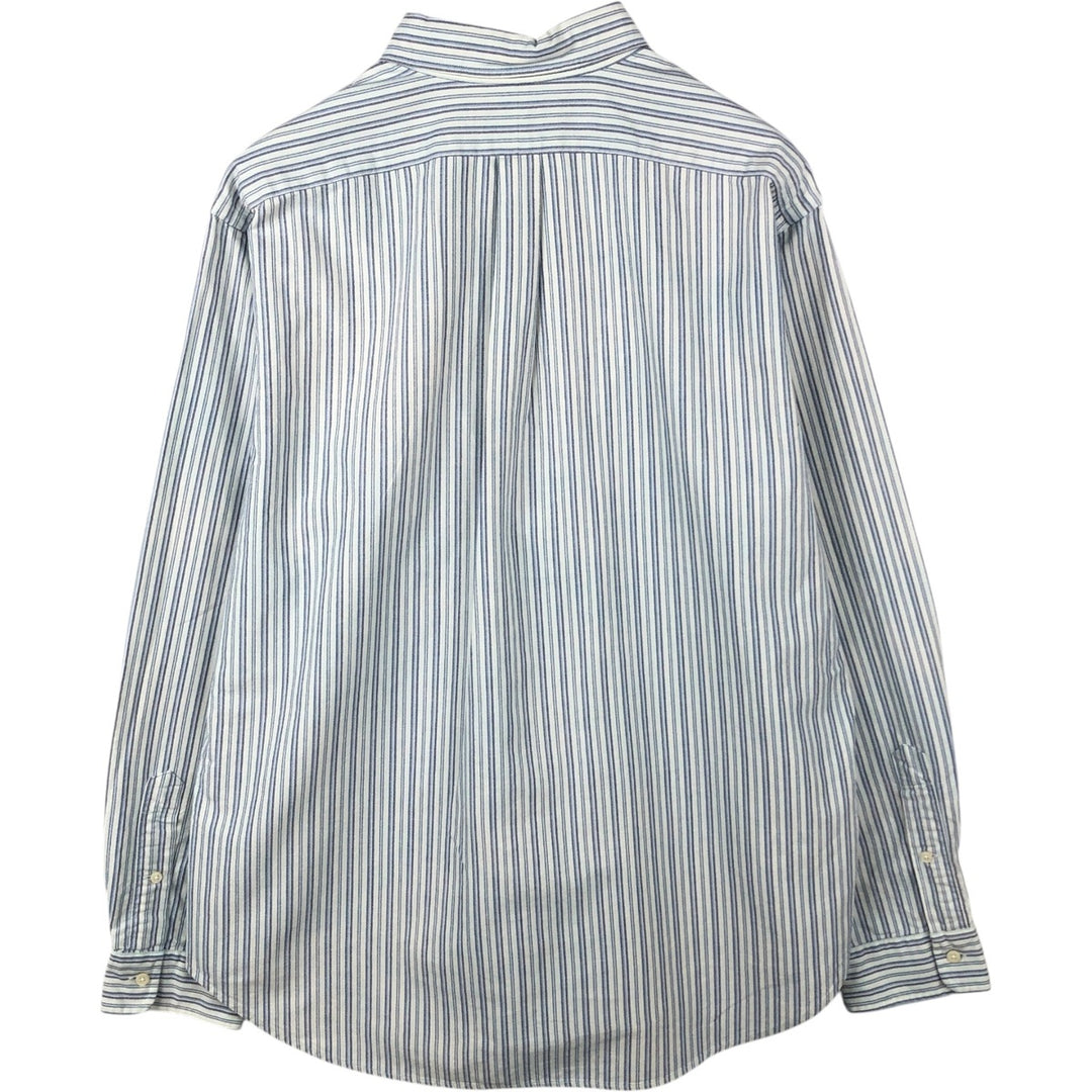 Ralph Lauren Classic Fit Multi-Stripe Long Sleeve Button-Down Striped Shirt, Men's XL cotton white type Vintage Second Hand