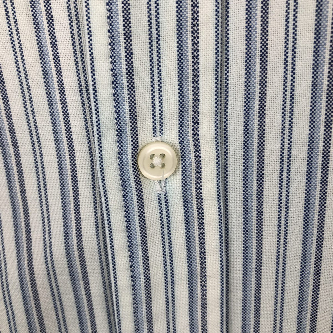 Ralph Lauren Classic Fit Multi-Stripe Long Sleeve Button-Down Striped Shirt, Men's XL cotton white type Vintage Second Hand