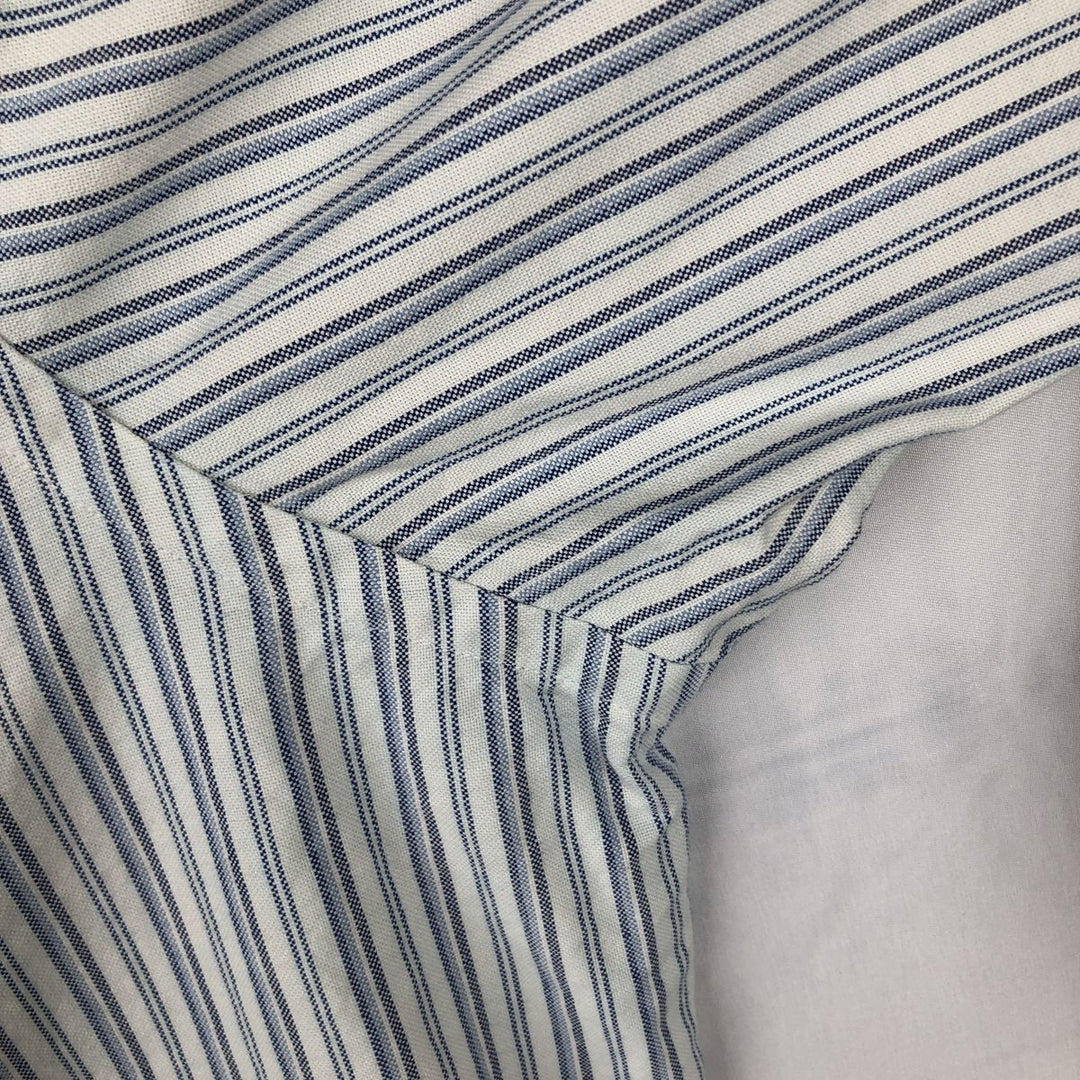 Ralph Lauren Classic Fit Multi-Stripe Long Sleeve Button-Down Striped Shirt, Men's XL cotton white type Vintage Second Hand