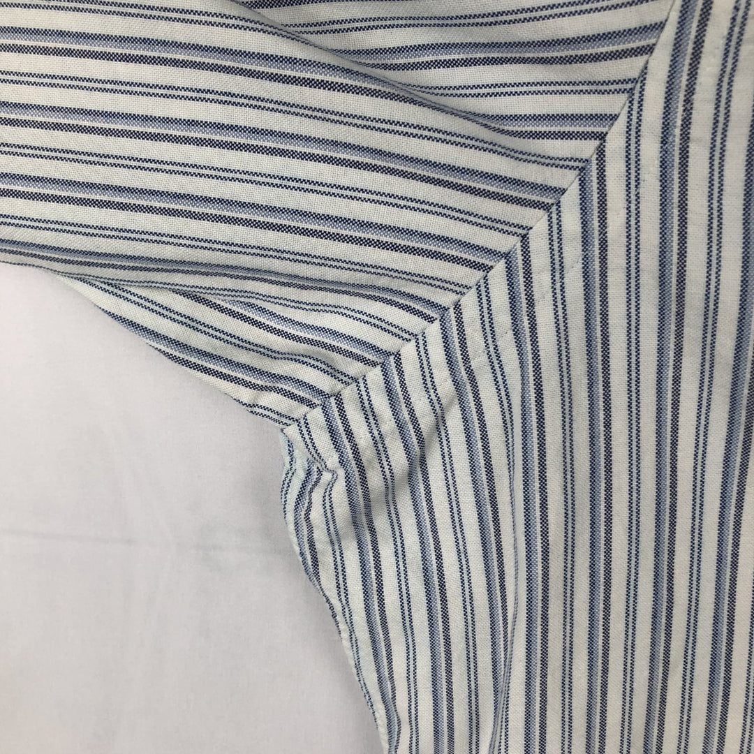 Ralph Lauren Classic Fit Multi-Stripe Long Sleeve Button-Down Striped Shirt, Men's XL cotton white type Vintage Second Hand