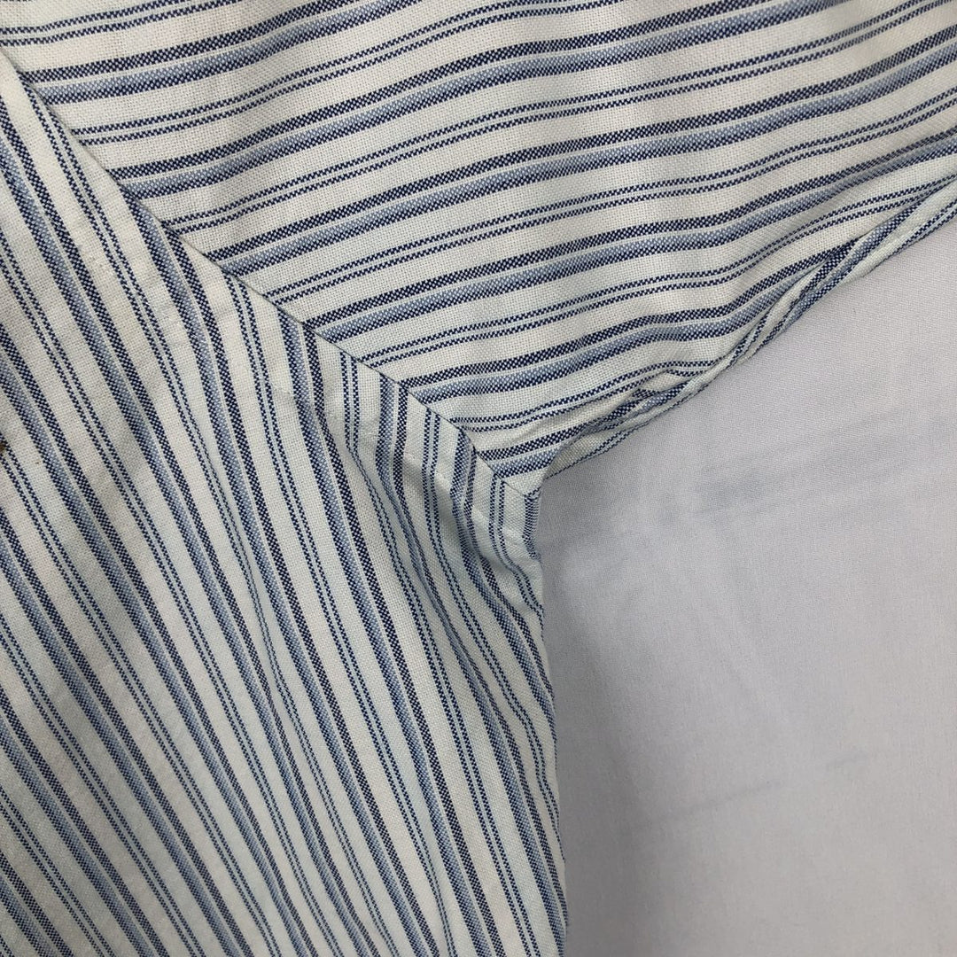 Ralph Lauren Classic Fit Multi-Stripe Long Sleeve Button-Down Striped Shirt, Men's XL cotton white type Vintage Second Hand