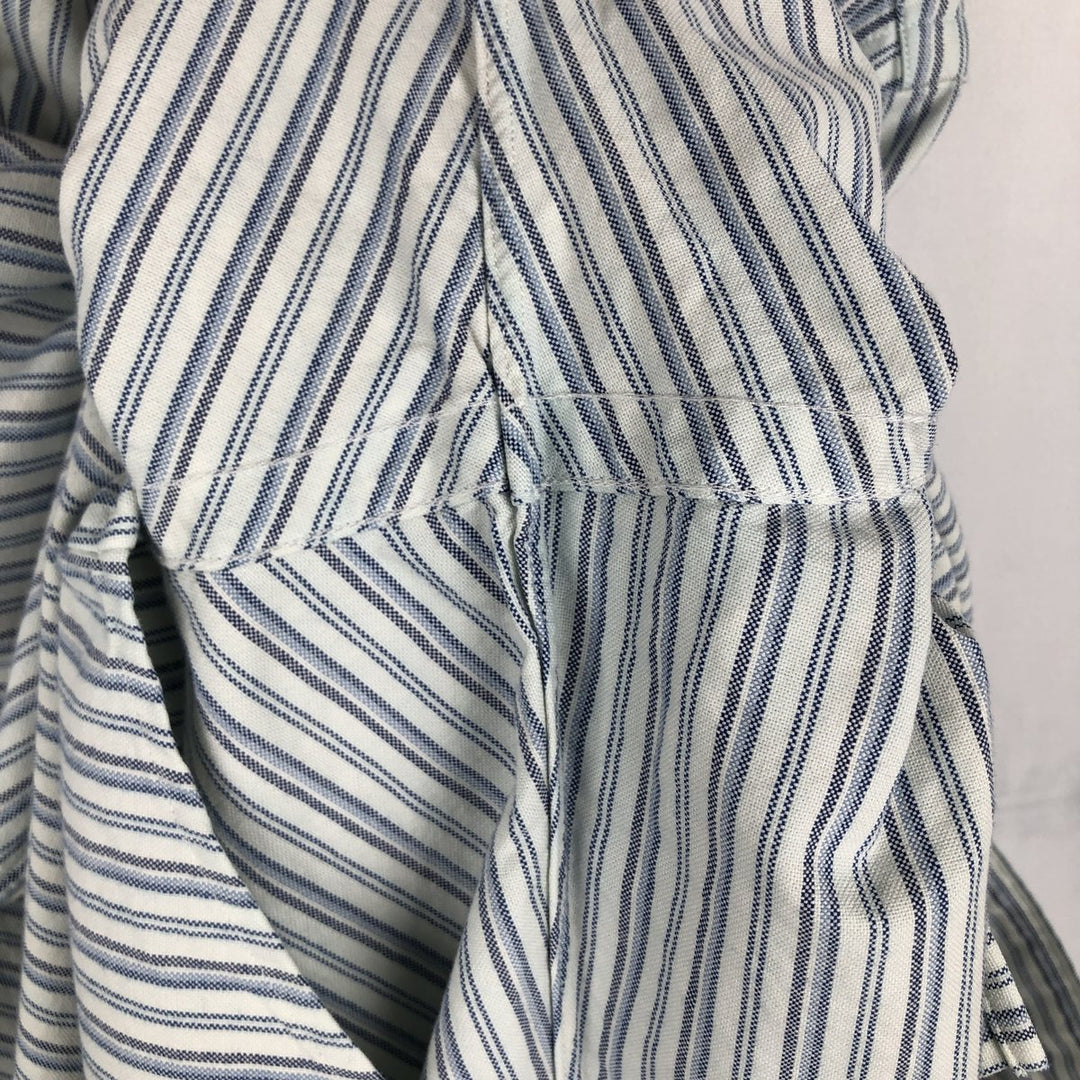 Ralph Lauren Classic Fit Multi-Stripe Long Sleeve Button-Down Striped Shirt, Men's XL cotton white type Vintage Second Hand