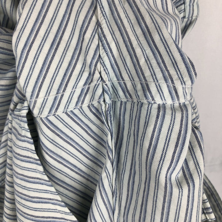 Ralph Lauren Classic Fit Multi-Stripe Long Sleeve Button-Down Striped Shirt, Men's XL cotton white type Vintage Second Hand