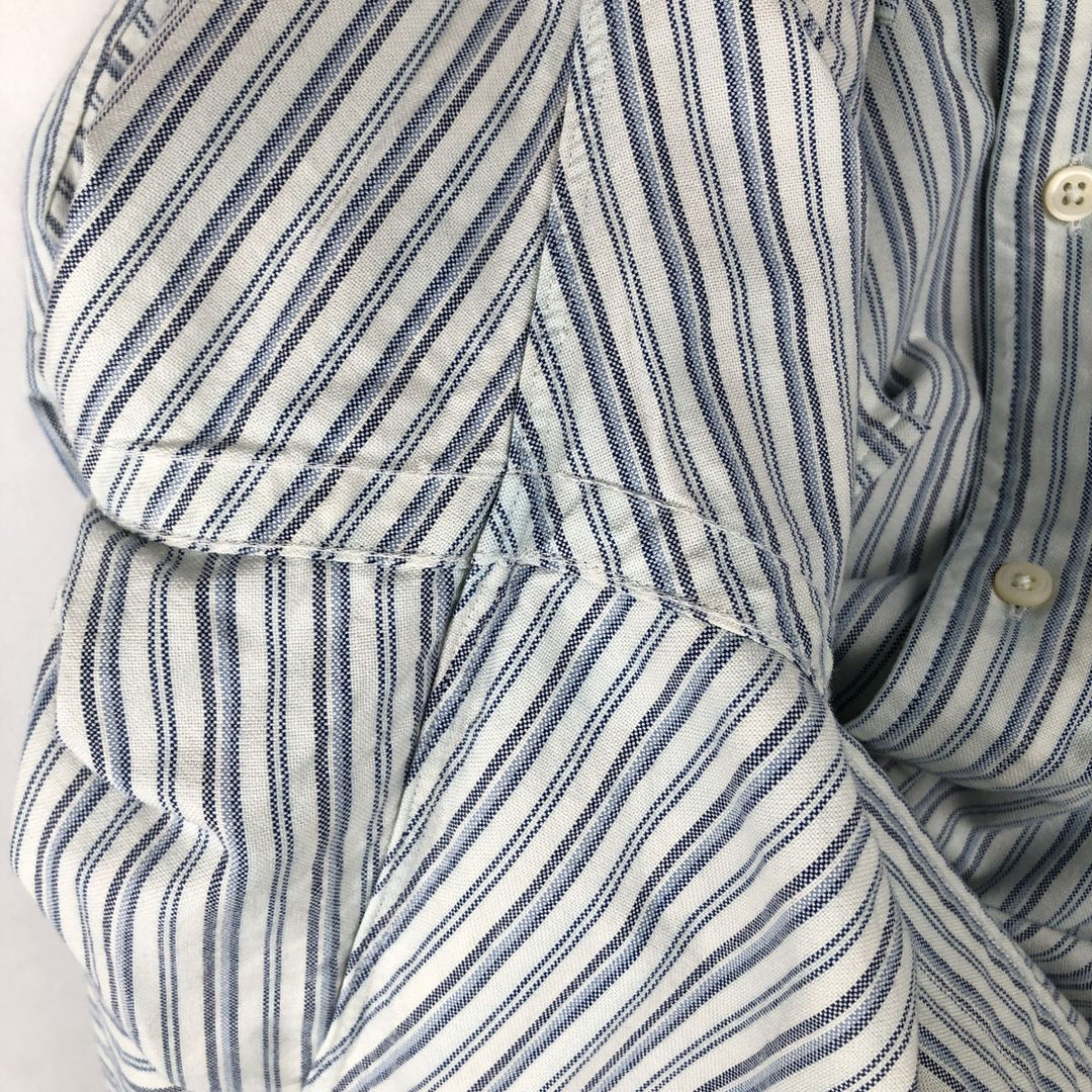 Ralph Lauren Classic Fit Multi-Stripe Long Sleeve Button-Down Striped Shirt, Men's XL cotton white type Vintage Second Hand