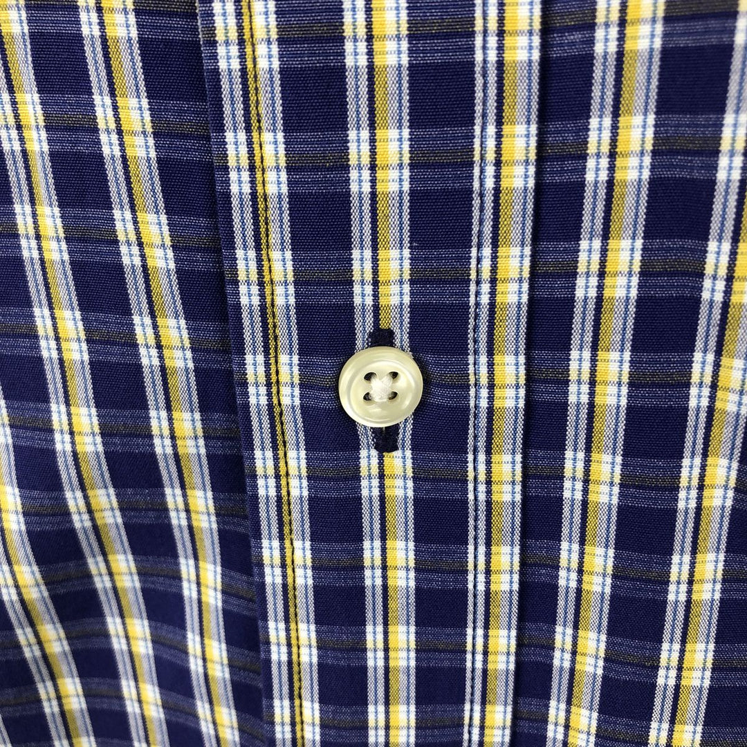 Ralph Lauren BLAKE long sleeve button down check shirt, men's XL size cotton blue type Vintage Second Hand