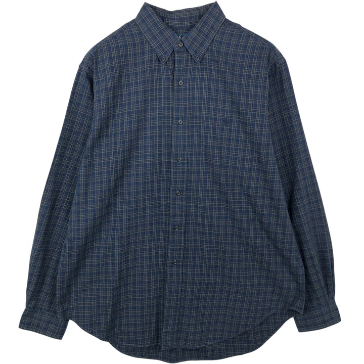 Ralph Lauren Classic Fit Long Sleeve Button Down Check Shirt Men's XL cotton black type Vintage Second Hand