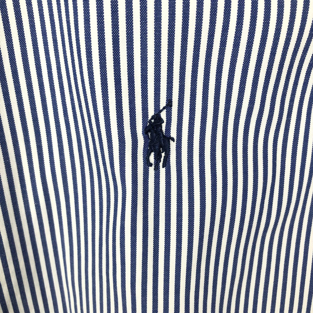 Ralph Lauren Classic Fit Long Sleeve Button Down Striped Shirt Men's XXL cotton blue type Vintage Second Hand