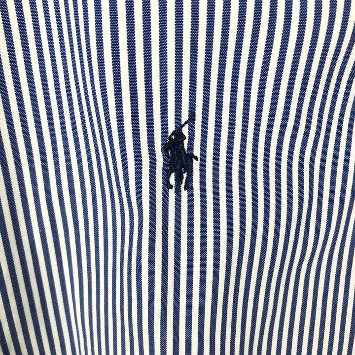 Ralph Lauren Classic Fit Long Sleeve Button Down Striped Shirt Men's XXL cotton blue type Vintage Second Hand