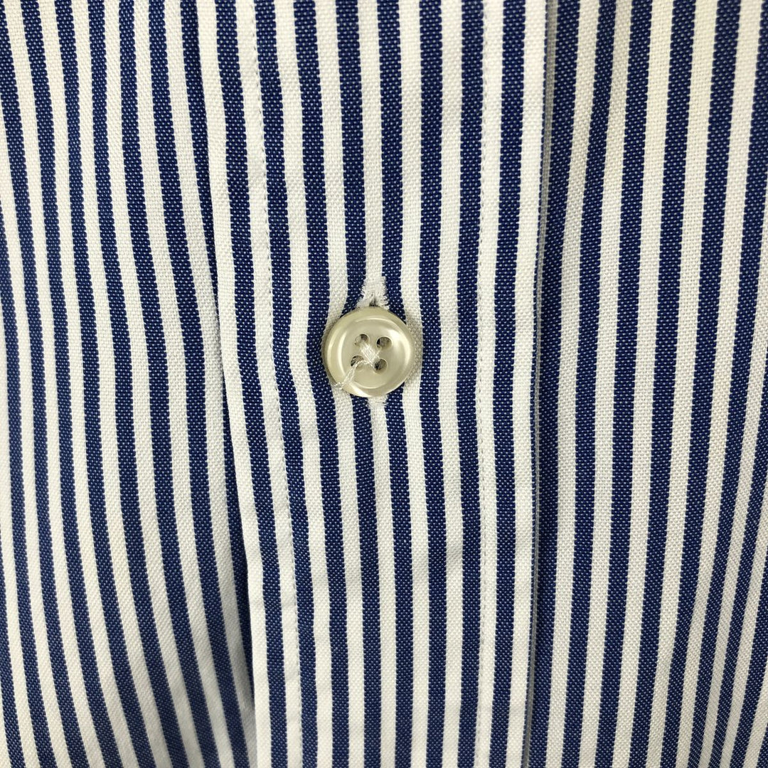 Ralph Lauren Classic Fit Long Sleeve Button Down Striped Shirt Men's XXL cotton blue type Vintage Second Hand
