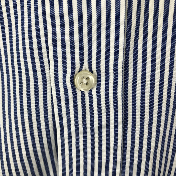 Ralph Lauren Classic Fit Long Sleeve Button Down Striped Shirt Men's XXL cotton blue type Vintage Second Hand