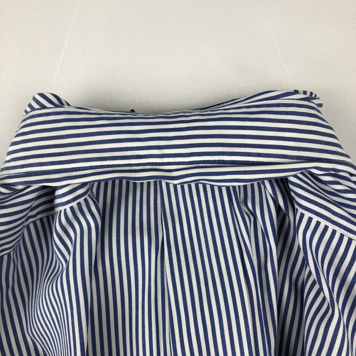 Ralph Lauren Classic Fit Long Sleeve Button Down Striped Shirt Men's XXL cotton blue type Vintage Second Hand