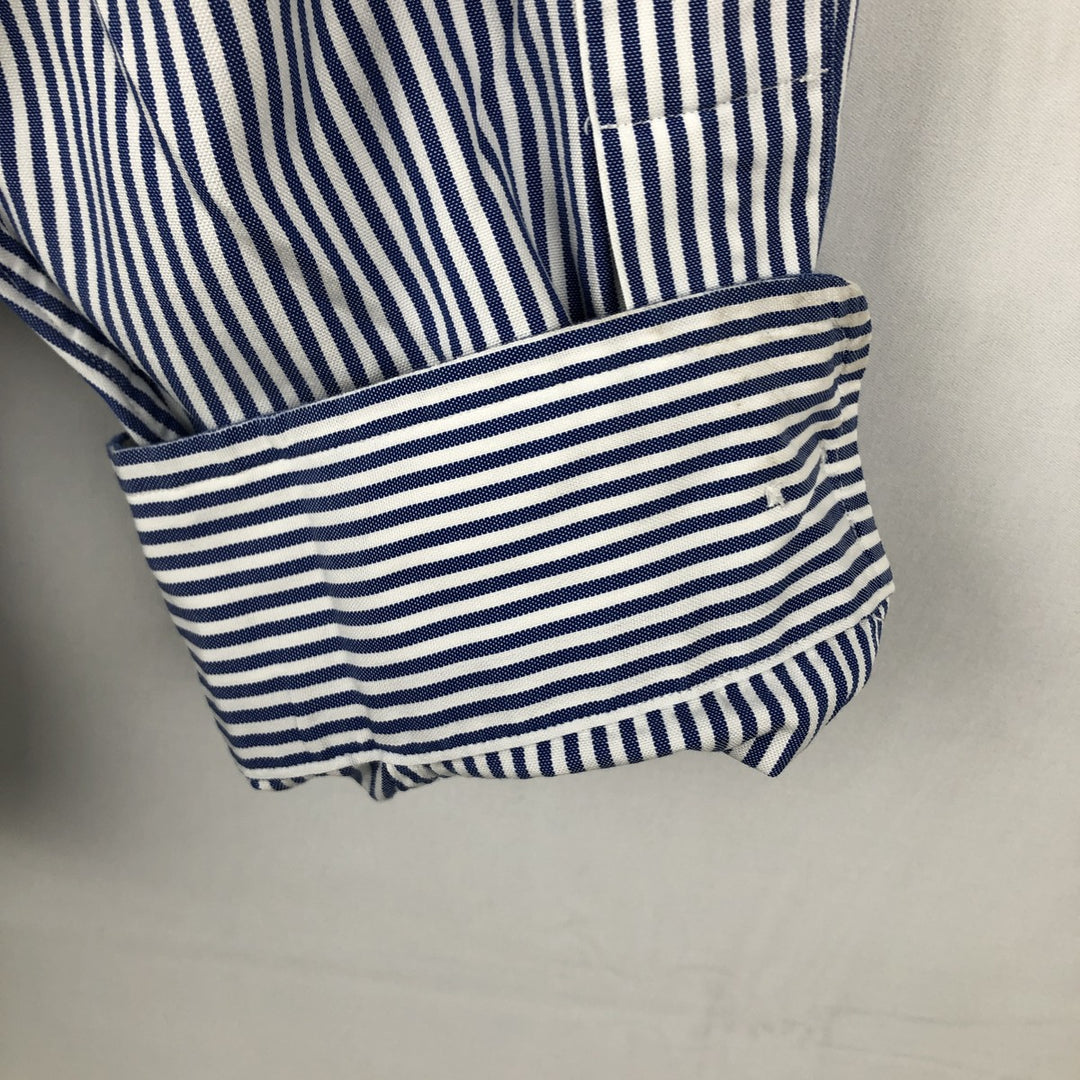 Ralph Lauren Classic Fit Long Sleeve Button Down Striped Shirt Men's XXL cotton blue type Vintage Second Hand