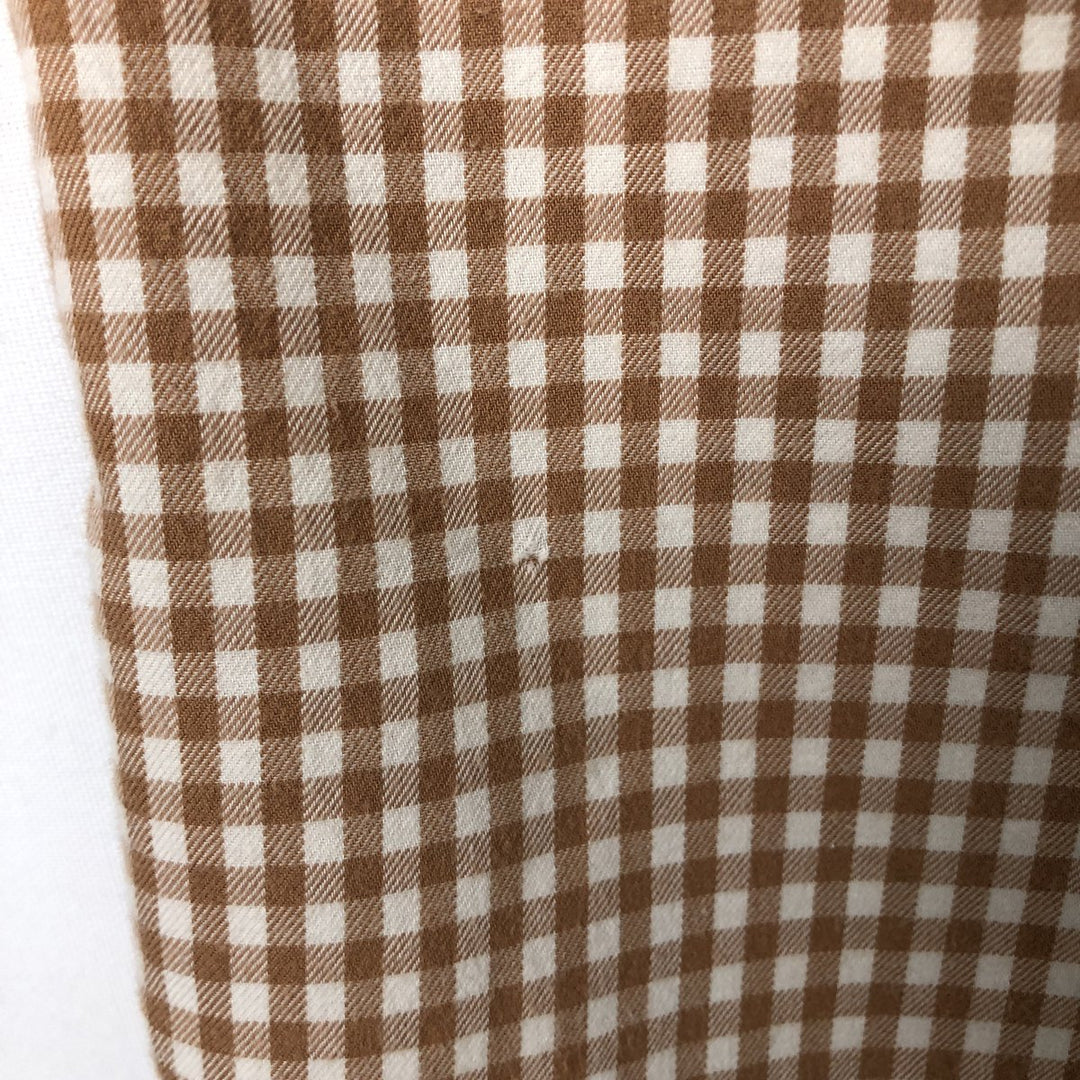 Ralph Lauren Classic Fit Gingham Check Long Sleeve Button-Down Check Shirt, Men's Size XL cotton beige type brown Vintage Second Hand