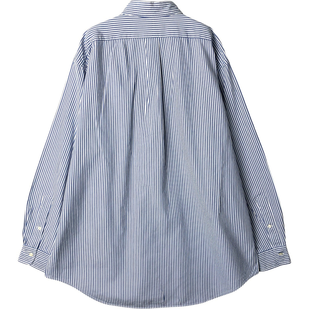 Ralph Lauren YARMOUTH Long Sleeve Button-Down Striped Shirt, Men's Size L cotton blue type Vintage Second Hand