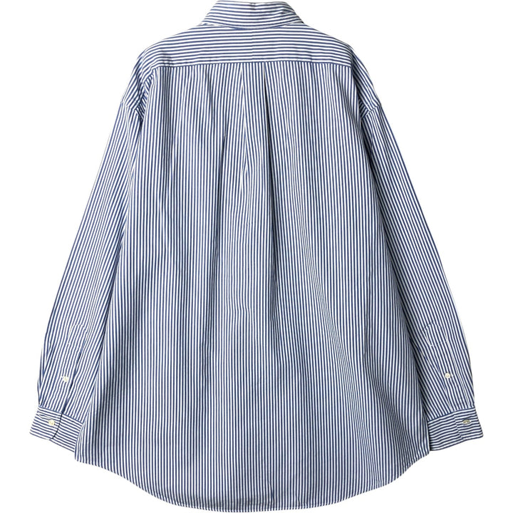 Ralph Lauren YARMOUTH Long Sleeve Button-Down Striped Shirt, Men's Size L cotton blue type Vintage Second Hand
