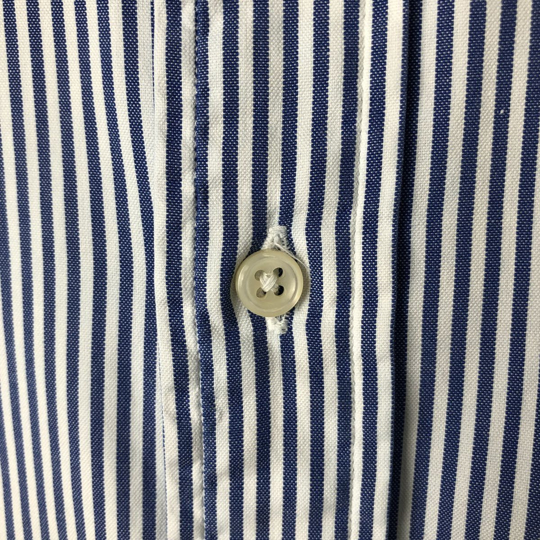Ralph Lauren POLO by Ralph Lauren Long Sleeve Button-Down Striped Shirt Made in Canada Men's L cotton blue type Vintage Second Hand