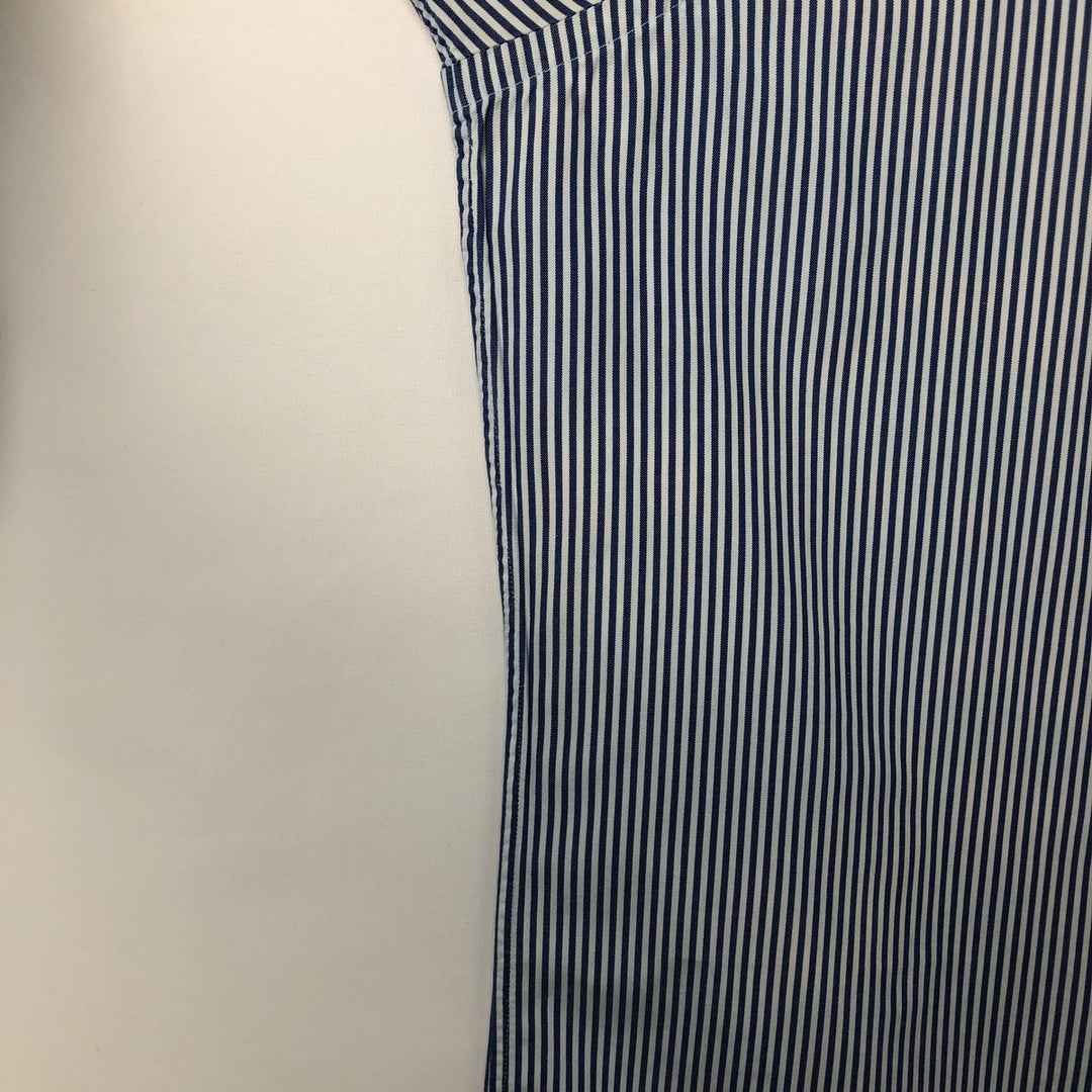 Ralph Lauren POLO by Ralph Lauren Long Sleeve Button-Down Striped Shirt Made in Canada Men's L cotton blue type Vintage Second Hand