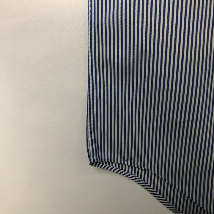 Ralph Lauren POLO by Ralph Lauren Long Sleeve Button-Down Striped Shirt Made in Canada Men's L cotton blue type Vintage Second Hand