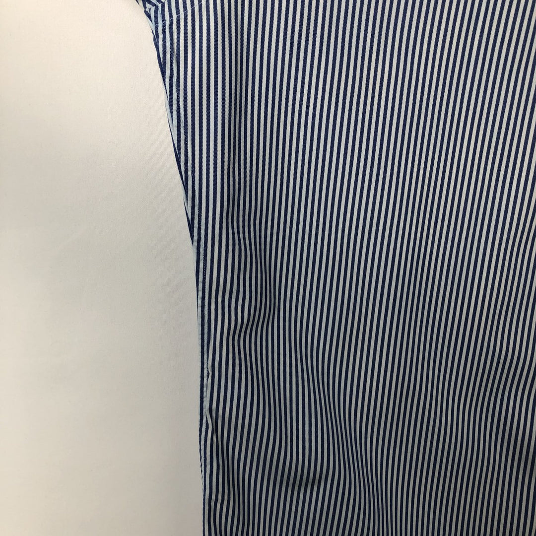 Ralph Lauren POLO by Ralph Lauren Long Sleeve Button-Down Striped Shirt Made in Canada Men's L cotton blue type Vintage Second Hand