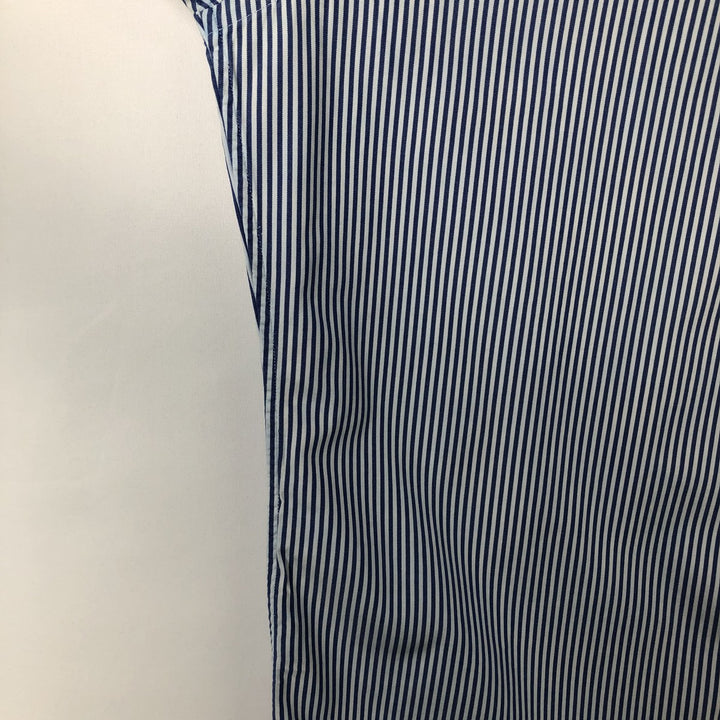 Ralph Lauren POLO by Ralph Lauren Long Sleeve Button-Down Striped Shirt Made in Canada Men's L cotton blue type Vintage Second Hand
