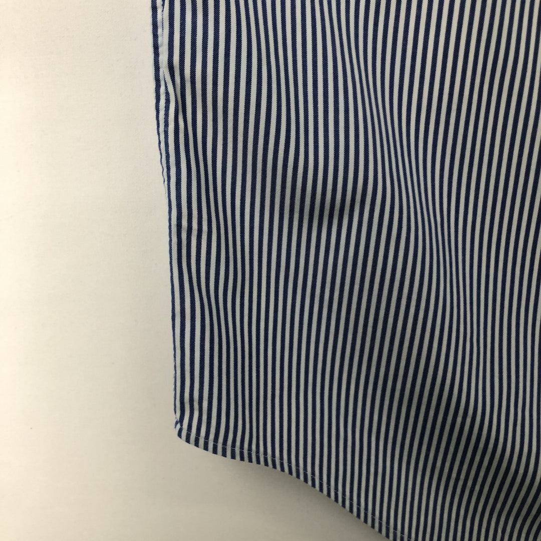 Ralph Lauren POLO by Ralph Lauren Long Sleeve Button-Down Striped Shirt Made in Canada Men's L cotton blue type Vintage Second Hand