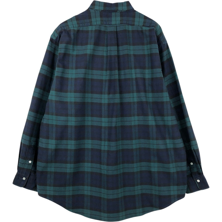 Ralph Lauren Blackwatch Check Long Sleeve Button-Down Check Shirt, Men's XL cotton Green type dark green Vintage Second Hand