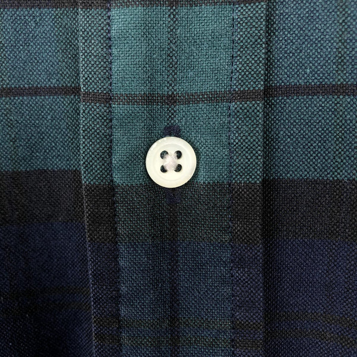 Ralph Lauren Blackwatch Check Long Sleeve Button-Down Check Shirt, Men's XL cotton Green type dark green Vintage Second Hand