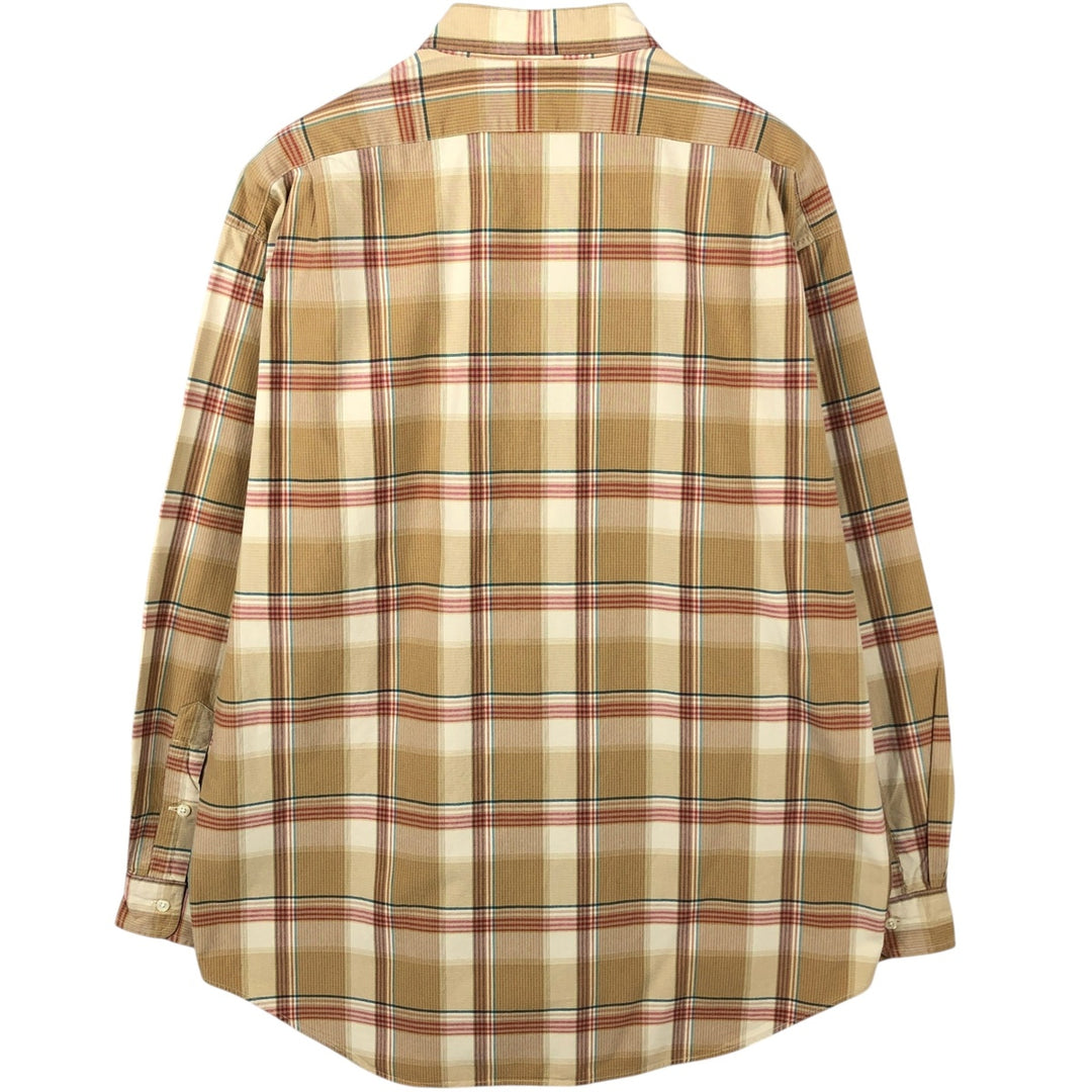 Ralph Lauren POLO by Ralph Lauren Long Sleeve Button-Down Check Shirt Men's Size L cotton red type Vintage Second Hand