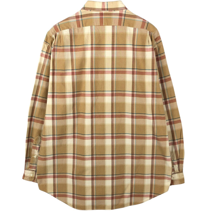 Ralph Lauren POLO by Ralph Lauren Long Sleeve Button-Down Check Shirt Men's Size L cotton red type Vintage Second Hand