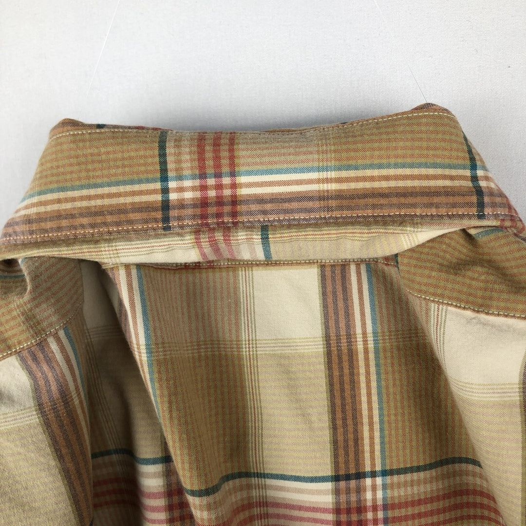 Ralph Lauren POLO by Ralph Lauren Long Sleeve Button-Down Check Shirt Men's Size L cotton red type Vintage Second Hand