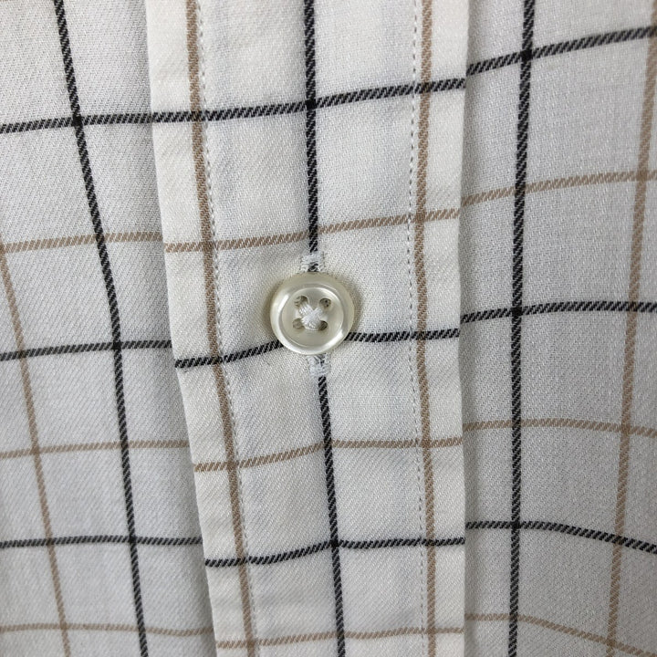 Ralph Lauren BLAKE long sleeve button down check shirt, men's size L cotton Beige type Vintage Second Hand
