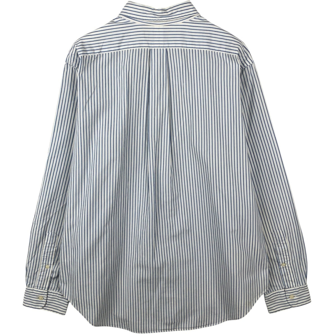 Ralph Lauren Classic Fit Long Sleeve Button Down Striped Shirt Men's Size L cotton white type Vintage Second Hand