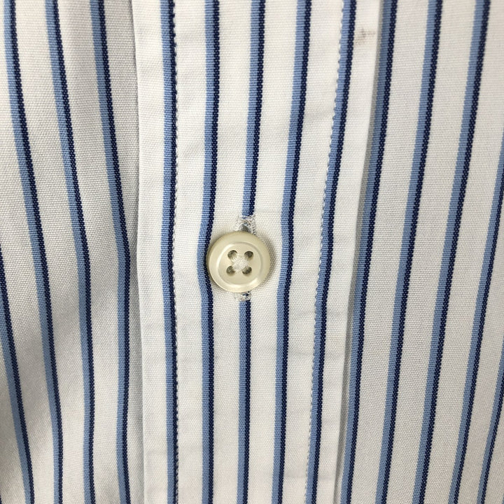 Ralph Lauren Classic Fit Long Sleeve Button Down Striped Shirt Men's Size L cotton white type Vintage Second Hand