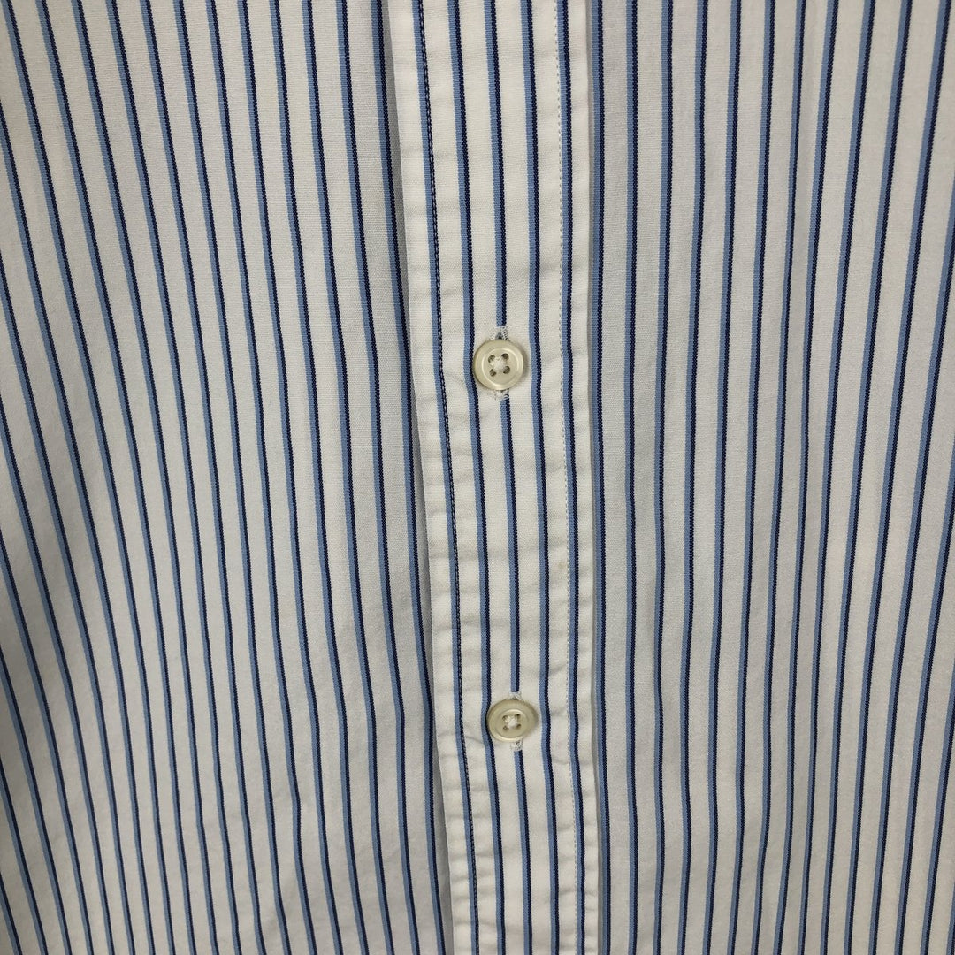 Ralph Lauren Classic Fit Long Sleeve Button Down Striped Shirt Men's Size L cotton white type Vintage Second Hand