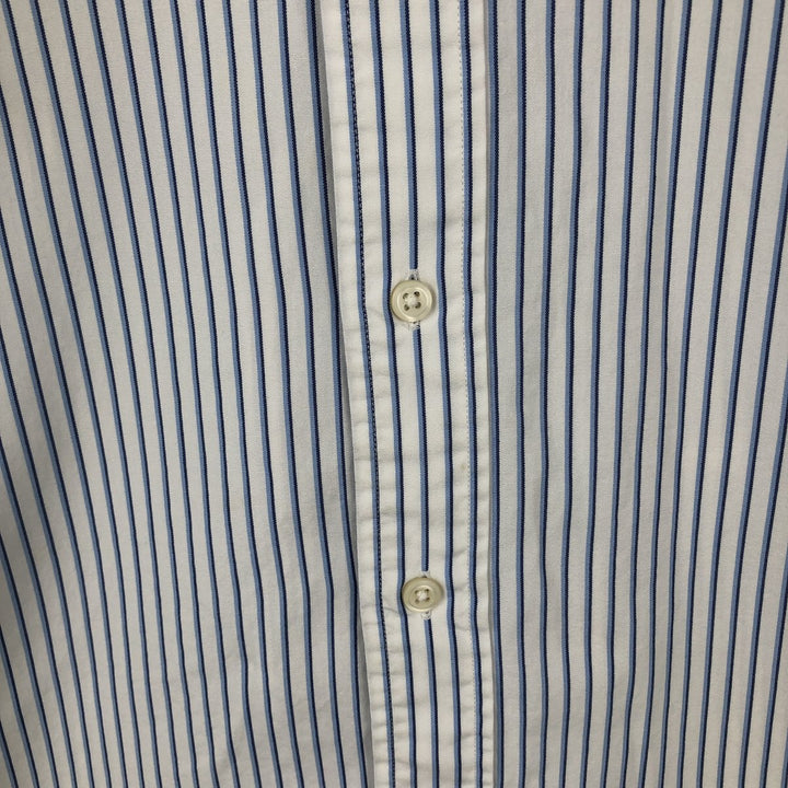 Ralph Lauren Classic Fit Long Sleeve Button Down Striped Shirt Men's Size L cotton white type Vintage Second Hand