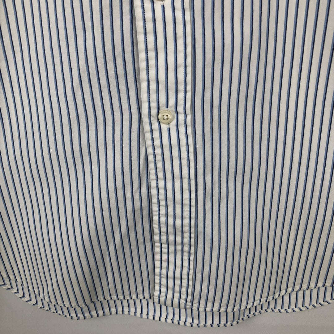 Ralph Lauren Classic Fit Long Sleeve Button Down Striped Shirt Men's Size L cotton white type Vintage Second Hand