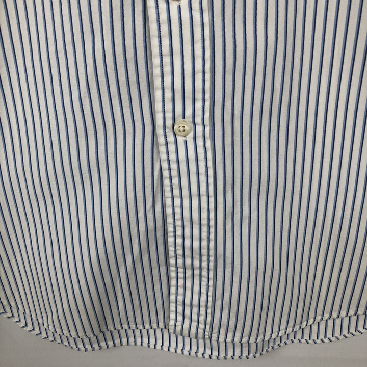 Ralph Lauren Classic Fit Long Sleeve Button Down Striped Shirt Men's Size L cotton white type Vintage Second Hand