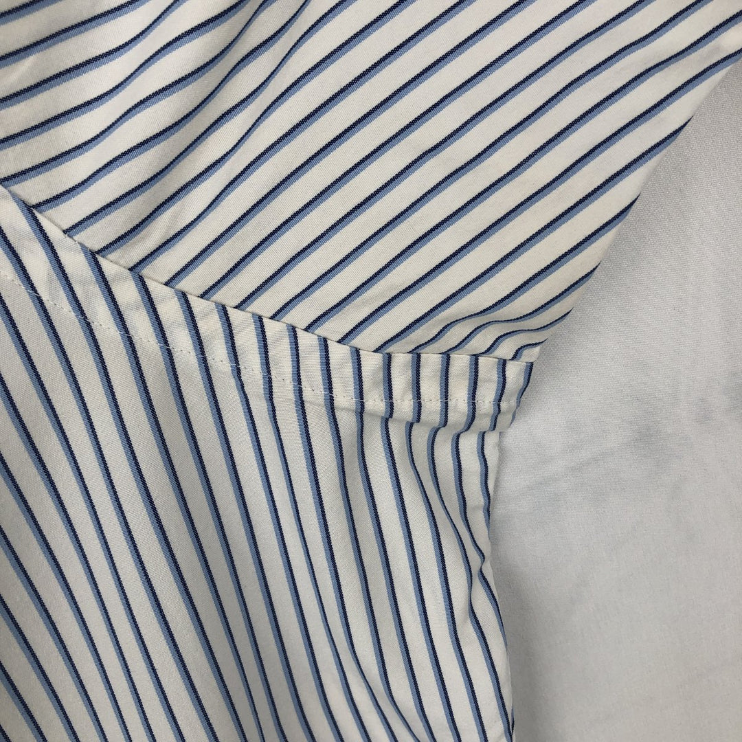 Ralph Lauren Classic Fit Long Sleeve Button Down Striped Shirt Men's Size L cotton white type Vintage Second Hand