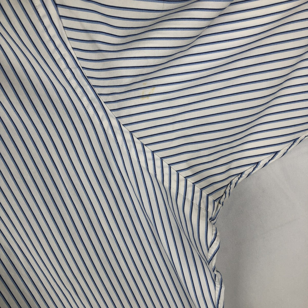Ralph Lauren Classic Fit Long Sleeve Button Down Striped Shirt Men's Size L cotton white type Vintage Second Hand