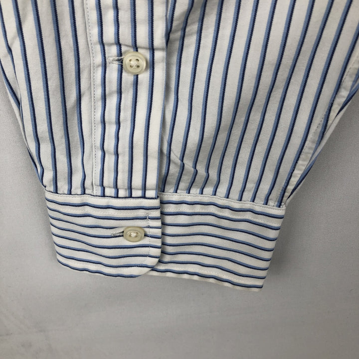 Ralph Lauren Classic Fit Long Sleeve Button Down Striped Shirt Men's Size L cotton white type Vintage Second Hand